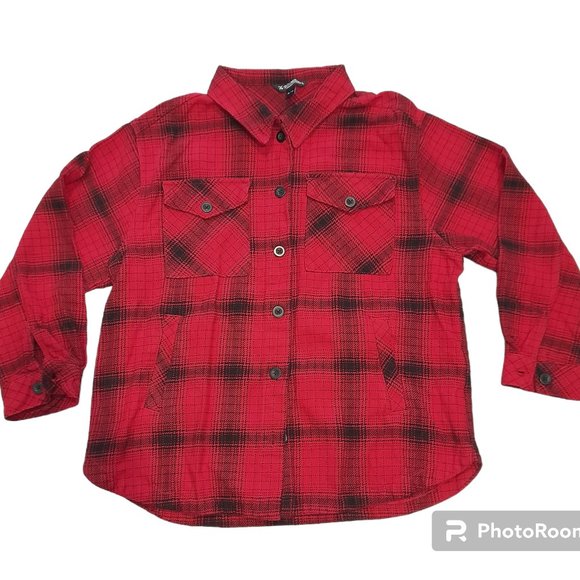 Red Plaid Button Up Shirt - Picture 5 of 5